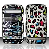 Rubberized Silver Black Pink Purple Blue Green Colorful Leopard Snap on Des ....