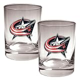 NHL Columbus Blue Jackets Two Piece Rocks Glass Set - Primary Logo