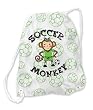 Maisy Monkey Drawstring Bag Soccer Green