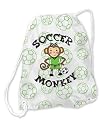 Maisy Monkey Drawstring Bag Soccer Green