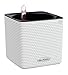 Lechuza 13380 Cube Color 14 Self-Watering Garden Planter, White