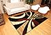 Feraghan/New City Brand New Contemporary Modern Wavy Circles Area Rug, 9' x 12', Brown/Beige