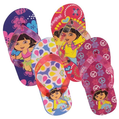 Dora the Explorer Toddler Girls Flip Flops / Thongs Sandals Pink, Fuschia & Blue