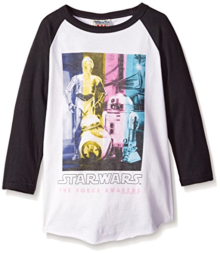 Star Wars Girls' Long Sleeve T-Shirt, Long Sleeve Jet Black, XX-Large -14/16