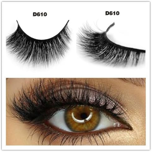 34 Model LUXURY 3D Mink Fur False Eyelashes Extensions 100% Hand Made 1Pair (D610)
