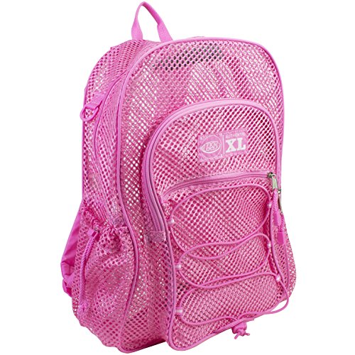 Eastsport XL Mesh Bungee Backpack, Blush Pink