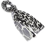 MIR Women's Oversize Giraffe Printed Cashmere Wrap