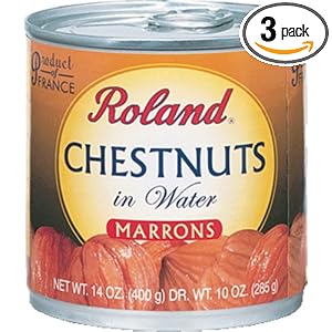 Roland Natural Chestnuts (Marrons), 11-Ounce Cans (Pack of 3) by Roland