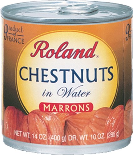 Roland Natural Chestnuts (Marrons), Net Weight. 14-Ounce. (400b) DR. Weight. 10-Ounce Cans (Pack of 3)