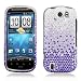 HTC myTouch 4G Slide (T-Mobile) Snap-on Protector Hard Case Rhinestone Cover "Purple Rain" Design