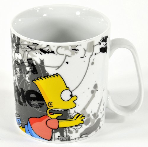 Imagen 2 de United Labels 116520 Los Simpson - Taza gigante con diseño de Bart y Homer (850 ml)
