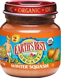 Earth's Best Organic 2nd Winter Squash, 4 Ounce Jars (Pack of 12)