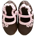Robeez Infant/Toddler Classic Flowers Mary Jane,Brown,6-12 Months (US Infant 2.5-4 M)