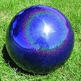 8 inch Blue Stardust Stainless Steel Gazing Globe - B000REP4ZU