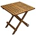 Outdoor Interiors 10070 Eucalyptus Folding Side Table, Fully Assembled