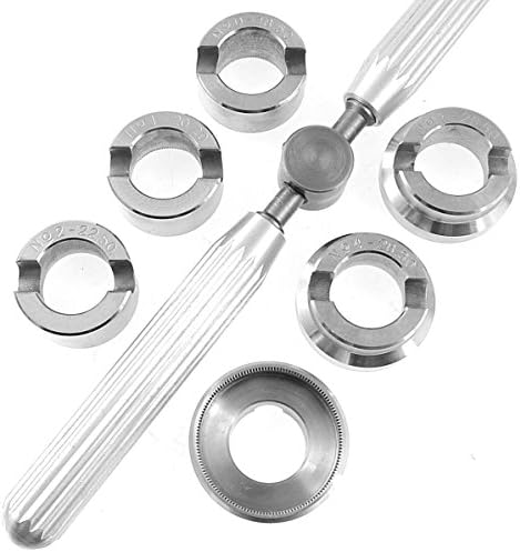 For Rolex 6pc Set Luxury Full Stainless Steel Dies Waterproof Grooved Watch Repair Opener Tool (Silver Stainless Steel 6pc)