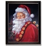 Santa Claus Jingle Bells Framed Print Christmas Gift