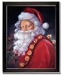 Santa Claus Jingle Bells Framed Print Christmas Gift