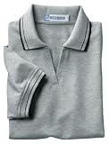 Ladies' Pique Polo Shirt With Textured Stripe Trim