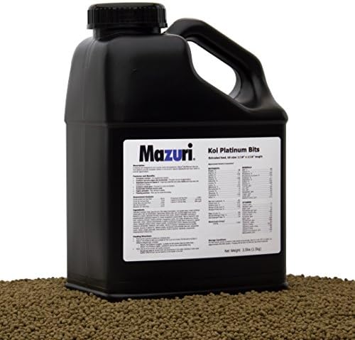 Mazuri Koi Platinum Bits, An Extruded Floating Diet Designed For Koi And Other Ornamental Fish In Ponds, Tanks, And Aquariums, Formulated To Provide Complete Nutrition In One Product. 3.5 lbs.