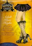 Adult Witchy Wide Fishnet Knee Highs w/ Fringe