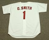 OZZIE SMITH St. Louis Cardinals 1992 Majestic Athletic Cooperstown Throwback Home Baseball Jersey, MEDIUM