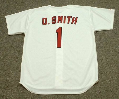 OZZIE SMITH St. Louis Cardinals 1992 Majestic Athletic Cooperstown Throwback Home Baseball Jersey, 2XL