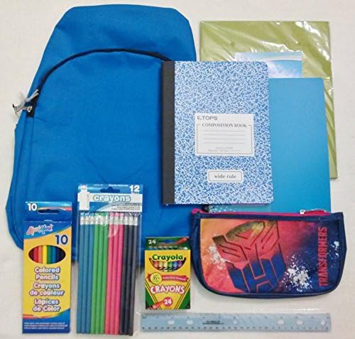Blue Backpack and Basic School Starter Supply Pack Kit - Elementary Grades