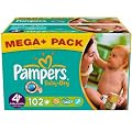 Pampers Baby Dry Windeln Gr.4 plus Maxi Plus 9-20 kg Mega plus Pack , 102 St�ck