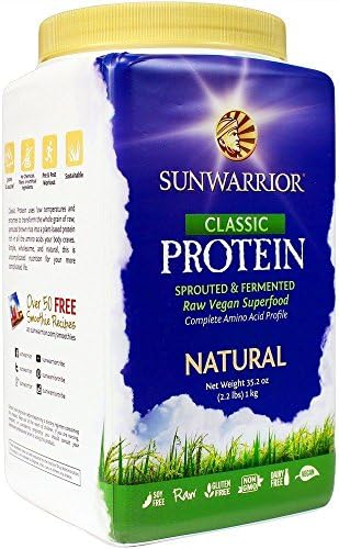 (10 PACK) - Sunwarrior Classic Protein Raw Vegan Powder Natural Flavour | 1kg | 10 PACK - SUPER SAVER - SAVE MONEY