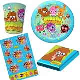 MOSHI MONSTERS Party Tableware Pack for 8 {Tablecover,Plates,Cups,Napkins}