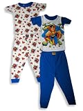 Superman by Wormser - Toddler Boys Set Short Short Sleeved Pajamas, Blue, White (Size 3T)