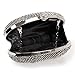 BMC Clear Rhinestone Armor Mesh Chainmail Covered Oval Shaped Fashion Clutch