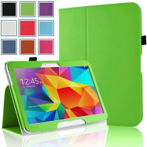 Pellem 2014SDG Samsung Galaxy Tab 4 10.1 Case - Folio Classic Leather Case Cover for Samsung Galaxy Tab 4 10.1 Inch Tablet, Green