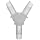 Value Plastics Y430-J1A Natural Kynar PVDF Tube Fitting, Barbed Wye, 1/8" (3.2 mm) Tube ID (Pack of 25)