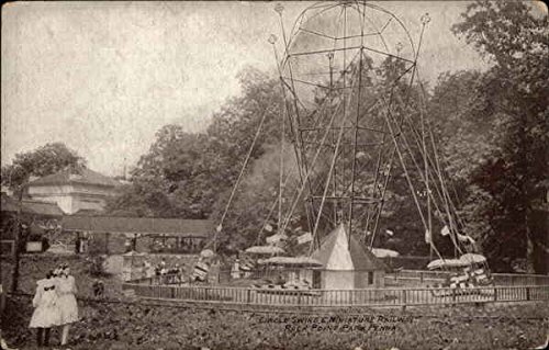 Circle Swing & Miniature Railway Rock Point Park, Pennsylvania Original Vintage Postcard