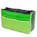 World Pride Nylon Handbag Insert Comestic Gadget Purse Organizer (Green)