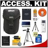 Nikon Coolpix Neoprene Case + 4GB Memory Card + EN-EL10 Battery + Tripod + Accessory Kit for S200, S210, S500, S510, S520, S60, S600 & S700 Digital Cameras