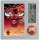 Chicago Bulls Official Logo 4"x6" Desk Alarm Clock Frame