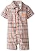 Calvin Klein Baby-Boys Infant Plaid Romper - Red Group