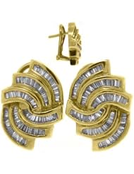 1.75 Carat Baguette Cut Diamond Stud Earrings