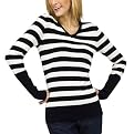 Mossimo&reg; Black: Ultrasoft Vee Neck Sweater - Polar Bear/Ebony