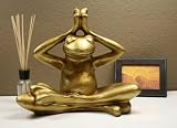 Produkt-Bild: GRO&szlig;ER GOLDENER MEDITIERENDER GL&Uuml;CKS FROSCH # YOGA, FENG-SHUI