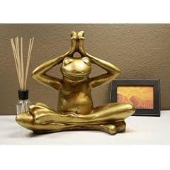 GRO�ER GOLDENER MEDITIERENDER GL�CKS FROSCH # YOGA, FENG-SHUI