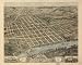 Bird's eye view of the city of Knoxville, Knox County, Tennessee 1871., large historic panoramic map reprint measured in inches 45x36