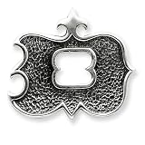 Sterling Silver Antiqued Gothic Initial D Pendant