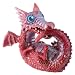 Hungry Red Baby Dragon Figurine - Cold Cast Resin - 2.75'' Height