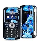 Blue FLowers Design Crystal Hard Skin Case Cover for LG enV3 enV 3 vx9200 P ....