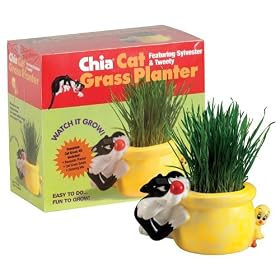 Chia Cat Grass Planter Featuring Sylvester & Tweety, 1 Kit