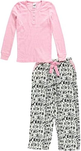 M Girl Big Girls' "Rainbow Speckles" 2-Piece Pajamas - pink/multi, 16 - 18